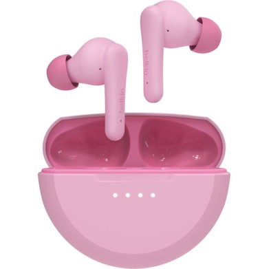 Belkin SoundForm Nano 2 In-ear Bluetooth Handsfree Ακουστικά με Αντοχή στον Ιδρώτα και Θήκη Φόρτισης Ροζ