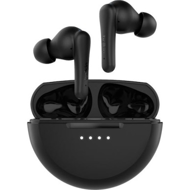 Belkin SoundForm Rhythm In-ear Bluetooth Handsfree Ακουστικά με Αντοχή στον Ιδρώτα και Θήκη Φόρτισης Μαύρα