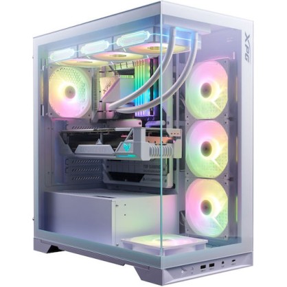 Adata Invader X BTF Midi Tower Κουτί Υπολογιστή με Πλαϊνό Παράθυρο Λευκό