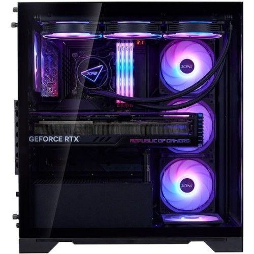 Adata Invader X Midi Tower Κουτί Υπολογιστή με Πλαϊνό Παράθυρο Μαύρο
