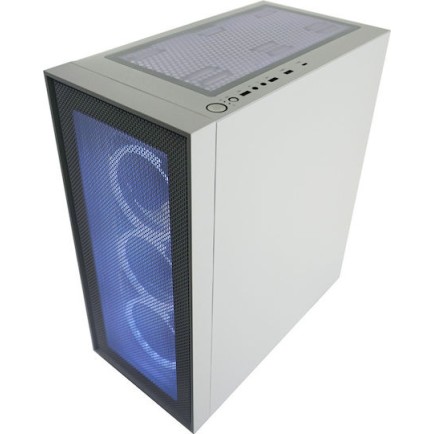 LC-Power Gaming Wanderer X Midi Tower Κουτί Υπολογιστή με Πλαϊνό Παράθυρο και RGB Φωτισμό Λευκό