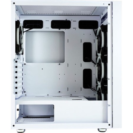 LC-Power Gaming Wanderer X Midi Tower Κουτί Υπολογιστή με Πλαϊνό Παράθυρο και RGB Φωτισμό Λευκό