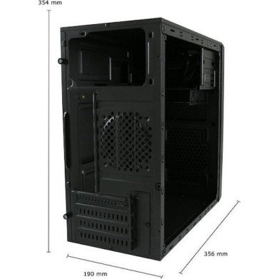 LC-Power 2014MB Micro Tower Κουτί Υπολογιστή Μαύρο