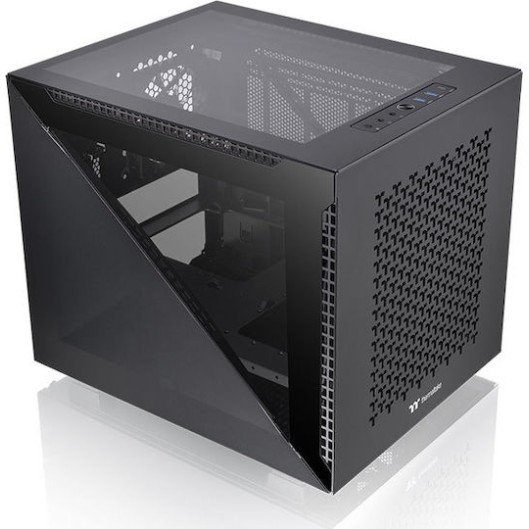 Thermaltake Divider 200 TG Air Micro Gaming Micro Tower Κουτί Υπολογιστή με Πλαϊνό Παράθυρο Μαύρο