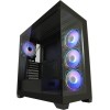 LC-Power Seamless_Pale_X Midi Tower Κουτί Υπολογιστή με Πλαϊνό Παράθυρο και RGB Φωτισμό Μαύρο