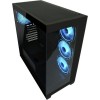 LC-Power Seamless_Pale_X Midi Tower Κουτί Υπολογιστή με Πλαϊνό Παράθυρο και RGB Φωτισμό Μαύρο