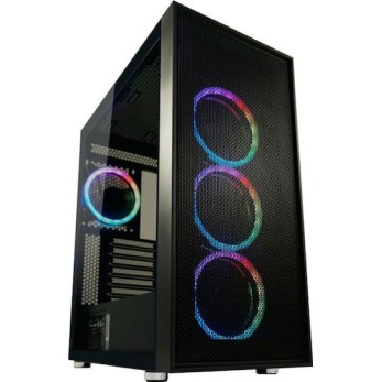 LC-Power Gaming Wanderer X Midi Tower Κουτί Υπολογιστή με Πλαϊνό Παράθυρο και RGB Φωτισμό Μαύρο