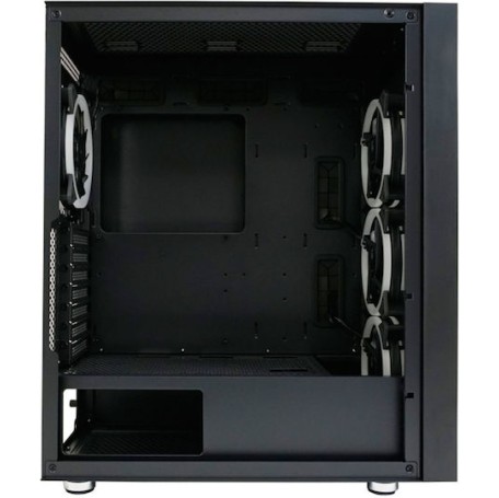 LC-Power Gaming Wanderer X Midi Tower Κουτί Υπολογιστή με Πλαϊνό Παράθυρο και RGB Φωτισμό Μαύρο