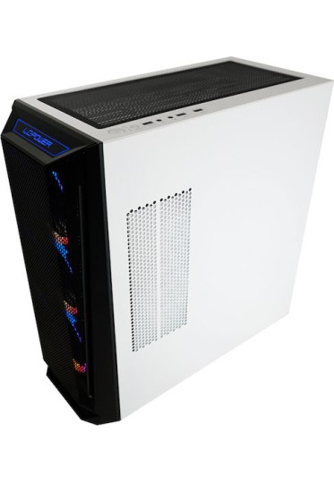 LC-Power 805BW Holo-1_X Gaming Midi Tower Κουτί Υπολογιστή με Πλαϊνό Παράθυρο Λευκό