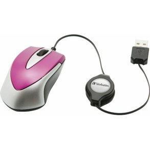 Verbatim Go Mini Ενσύρματο Mini Ποντίκι Hot Pink