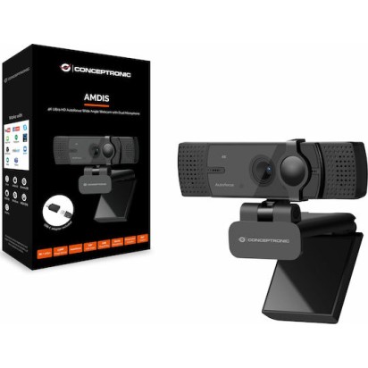 Conceptronic AMDIS08B Web Camera 4K με Autofocus