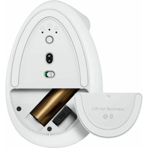 Logitech Lift for Business Ασύρματο Εργονομικό Bluetooth Vertical Ποντίκι Off-White