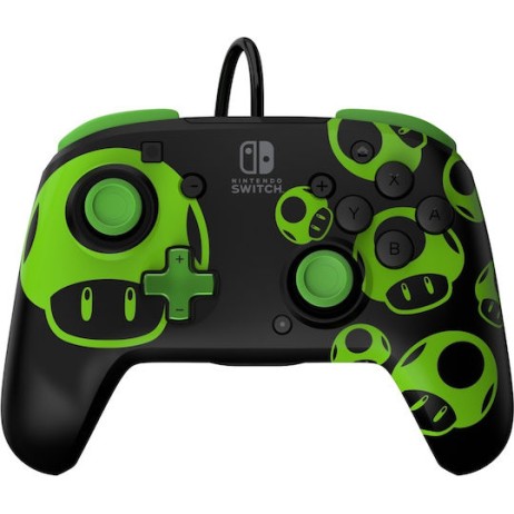 PDP Rematch 1-Up Ενσύρματο Gamepad για Switch Glow In The Dark