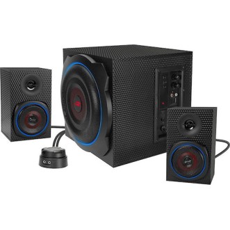 SpeedLink Gravity Carbon RGB Ασύρματα Ηχεία Υπολογιστή 2.1 με RGB Φωτισμό και Bluetooth Ισχύος 120W σε Μαύρο Χρώμα