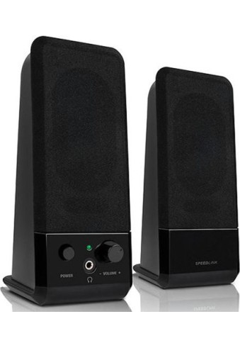 SpeedLink SL-8004-BK Ηχεία Υπολογιστή 2.0 με Ισχύ 5W Μαύρα