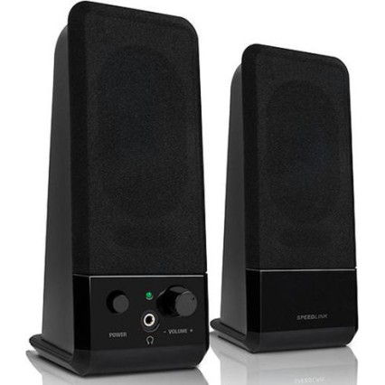 SpeedLink SL-8004-BK Ηχεία Υπολογιστή 2.0 με Ισχύ 5W Μαύρα