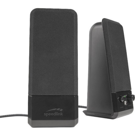 SpeedLink SL-8004-BK Ηχεία Υπολογιστή 2.0 με Ισχύ 5W Μαύρα