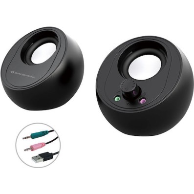 Conceptronic BJORN01B Ηχεία Υπολογιστή 2.0 με Bluetooth και Ισχύ 10W Μαύρα