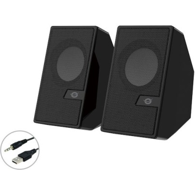 Conceptronic BJORN Ηχεία Υπολογιστή 2.0 με Bluetooth και Ισχύ 6W Μαύρα