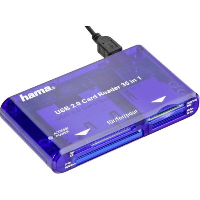 HAMA Card Reader USB 2.0 για SD/MemoryStick/CompactFlash/xD Μπλε