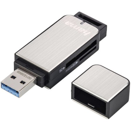 HAMA Card Reader USB 3.0 για SD/microSD Γκρι