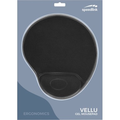 SpeedLink VELLU Gel Mousepad Black Mouse Pad με Στήριξη Καρπού Μαύρο SL-6211-SBK-01