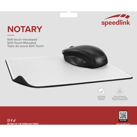 SpeedLink NOTARY Soft Touch Mousepad White Mouse Pad Λευκό SL-6243-LWT