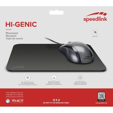 SpeedLink HI-GENIC Mouse Pad (230mm) Μαύρο SL-620010-BK