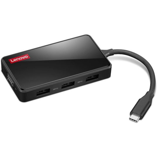Lenovo 100 USB-C Docking Station με HDMI 4K PD και σύνδεση 2 Οθονών Μαύρο