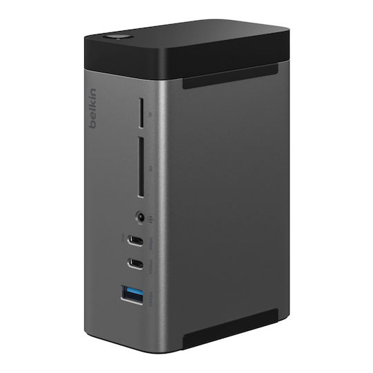 Belkin 11-in-1 Pro GaN Dock USB-C Docking Station με HDMI 4K PD Ethernet και σύνδεση 3 Οθονών Γκρι