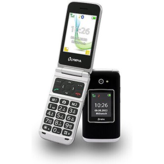 Olympia Vitus Dual SIM Κινητό με Μεγάλα Κουμπιά (Αγγλικό) Μαύρο