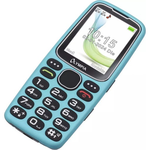 Olympia Star Dual SIM Κινητό με Μεγάλα Κουμπιά Τιρκουάζ
