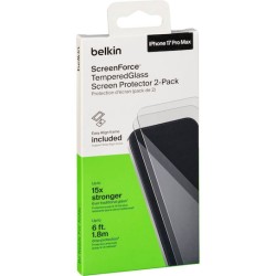 Belkin 0.33mm Antibacterial Tempered Glass 2τμχ (iPhone 17 / 17 Pro / 16 Pro)