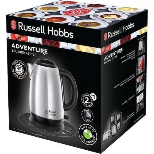 Russell Hobbs Adventure Βραστήρας 1.7lt 2400W Ασημί