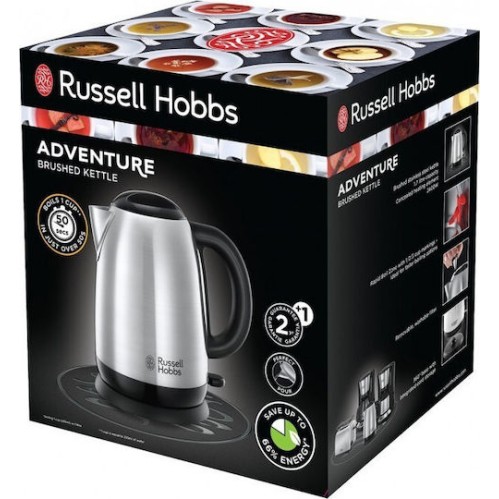 Russell Hobbs Adventure Βραστήρας 1.7lt 2400W Ασημί