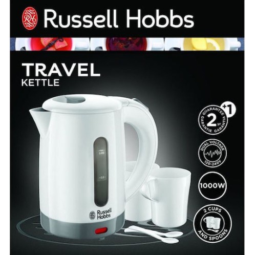 Russell Hobbs Βραστήρας Ταξιδίου 850ml 1000W Λευκός