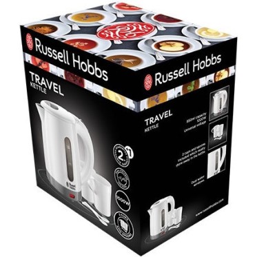 Russell Hobbs Βραστήρας Ταξιδίου 850ml 1000W Λευκός