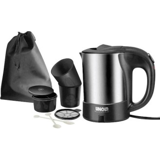 Unold Travel Βραστήρας Ταξιδίου 500ml 1000W Ασημί