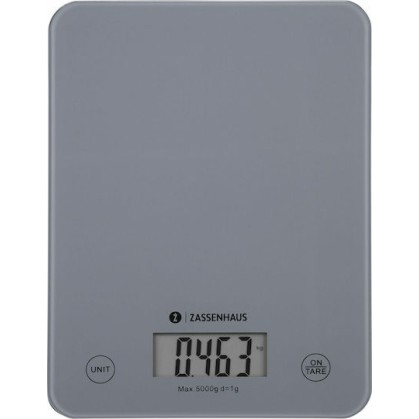 Zassenhaus Balance Ψηφιακή Ζυγαριά Κουζίνας έως 5kg Cool Grey