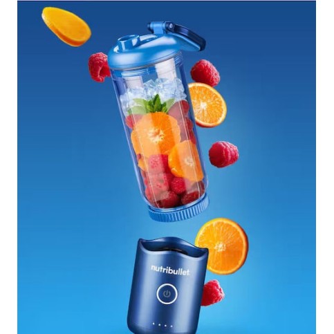 NutriBullet Flex Μπλέντερ με Πλαστική Κανάτα 590 ml 7.4V Sapphire Blue