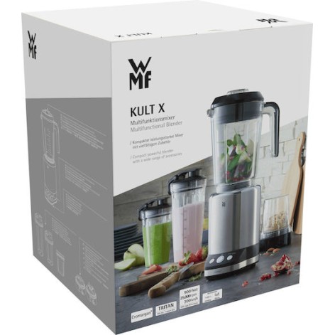 WMF Kult X Μπλέντερ με Πλαστική Κανάτα 700 ml 900W Inox