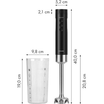 Zwilling J.A. Henckels Xtend Ραβδομπλέντερ με Ανοξείδωτη Ράβδο Μαύρο