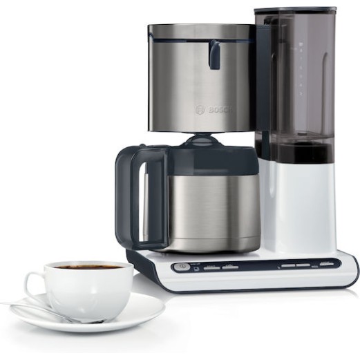 Bosch Προγραμματιζόμενη Καφετιέρα Φίλτρου 1100W Inox/White