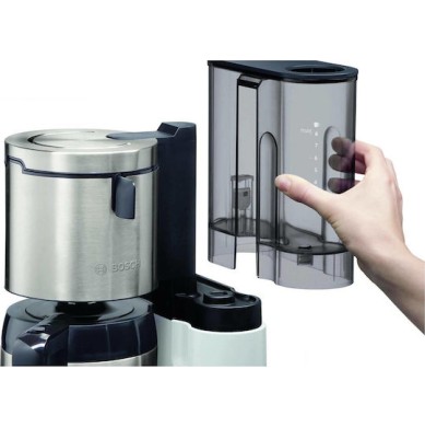 Bosch Προγραμματιζόμενη Καφετιέρα Φίλτρου 1100W Inox/White