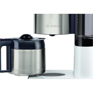 Bosch Προγραμματιζόμενη Καφετιέρα Φίλτρου 1100W Inox/White