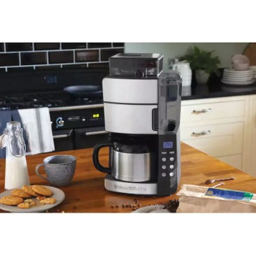 Russell Hobbs Grind & Brew Προγραμματιζόμενη Καφετιέρα Φίλτρου 1000W Inox