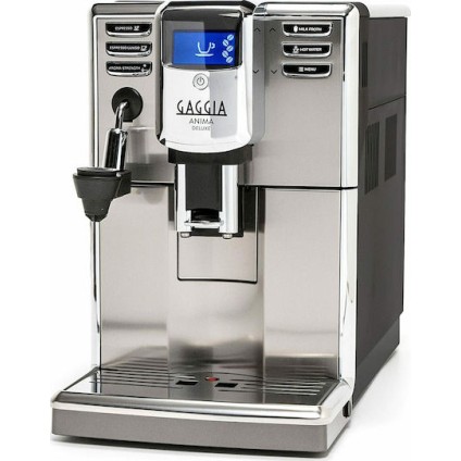 Gaggia Anima Deluxe Αυτόματη Μηχανή Espresso 1850W Πίεσης 15bar με Μύλο Άλεσης Ασημί