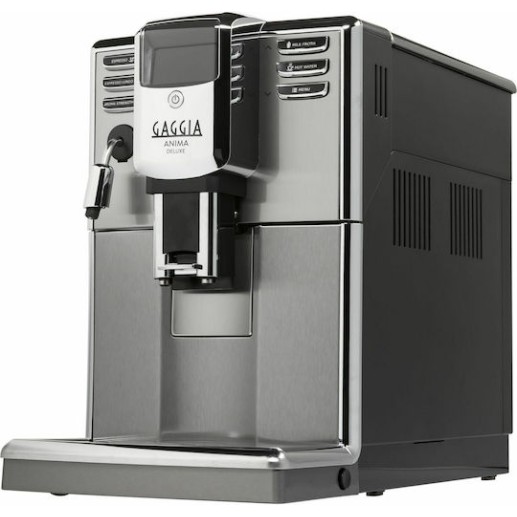 Gaggia Anima Deluxe Αυτόματη Μηχανή Espresso 1850W Πίεσης 15bar με Μύλο Άλεσης Ασημί