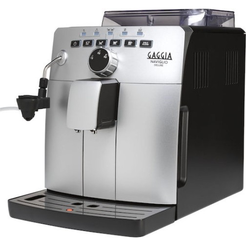 Gaggia Naviglio Deluxe Αυτόματη Μηχανή Espresso 1850W Πίεσης 15bar με Μύλο Άλεσης Ασημί