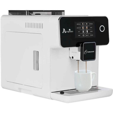 Acopino Cremona Αυτόματη Μηχανή Espresso 1500W Πίεσης 19bar με Μύλο Άλεσης Λευκή